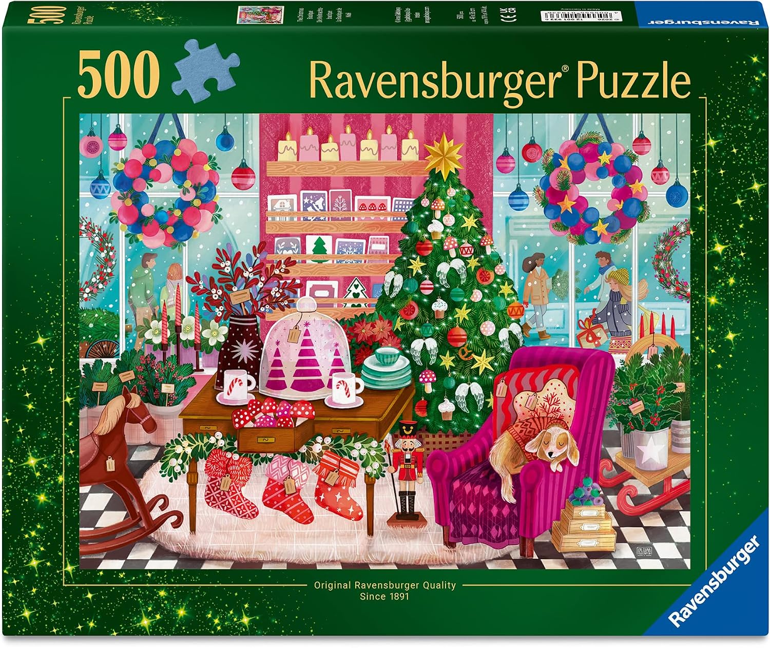 Ravensburger The Christmas Boutique 500-Piece Jigsaw Puzzle – Festive Holiday Scene (Ages 12+)