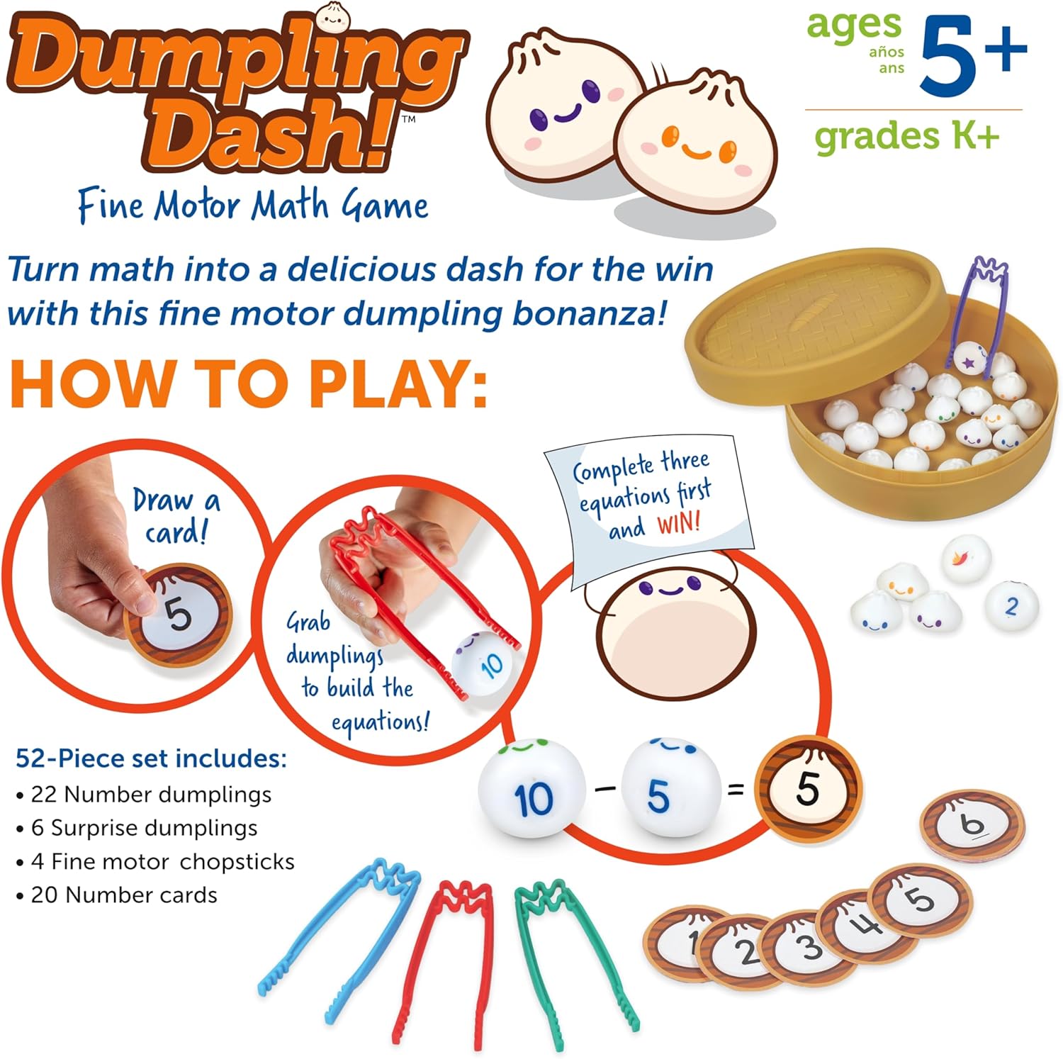 Learning Resources Dumpling Dash!™ Fine Motor Math Game