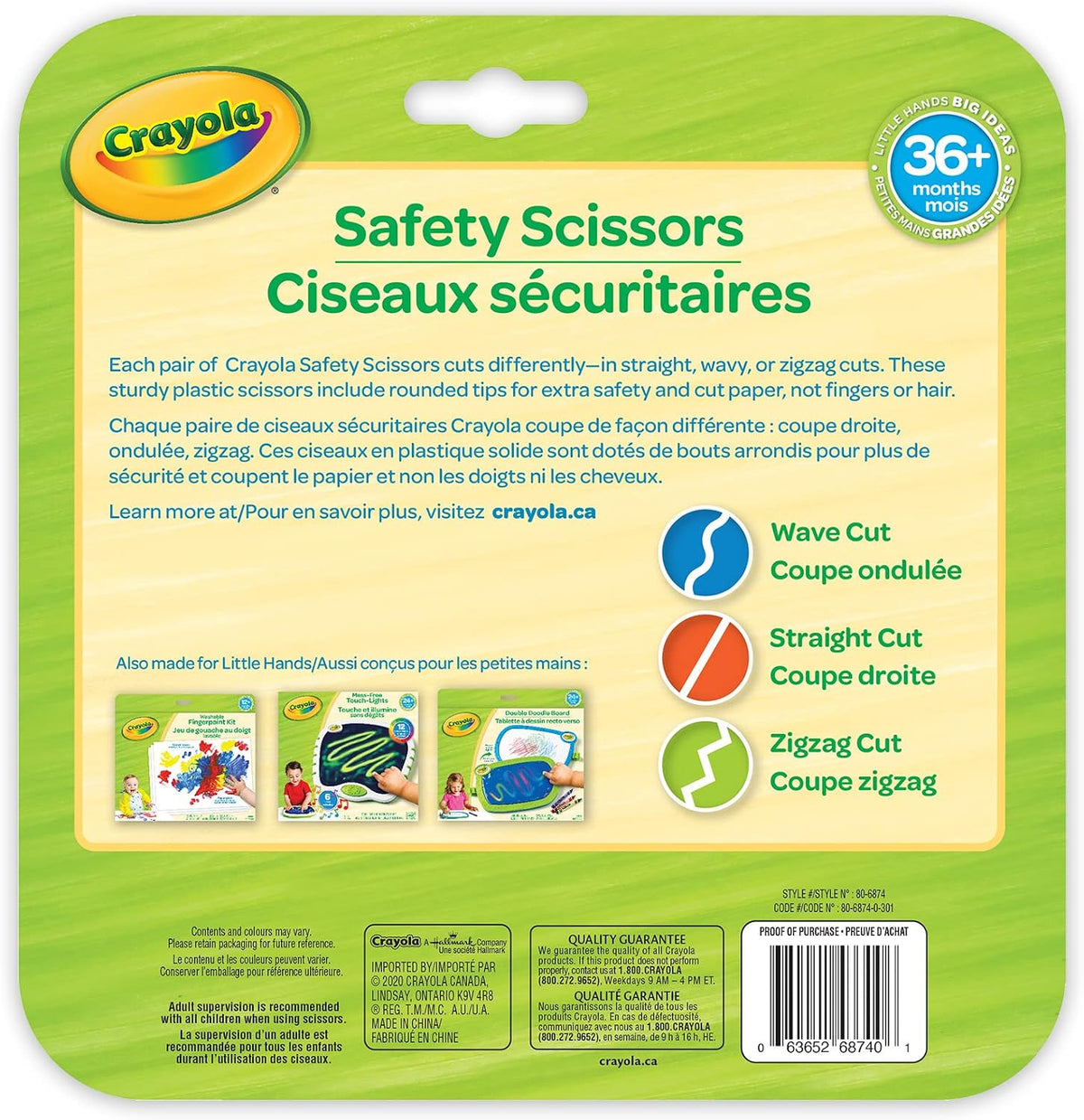 Crayola My First Safety Scissors – Rounded Tip Safety Scissors for Toddlers (Ages 2+)