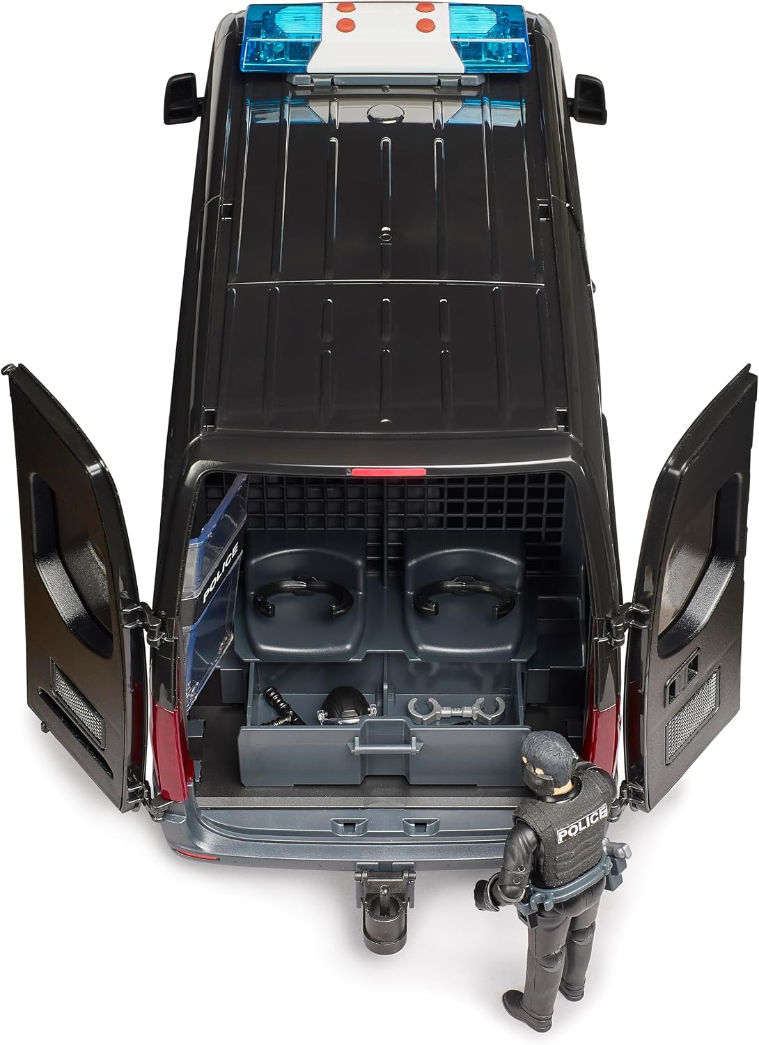 Bruder Mercedes-Benz Sprinter Police Special Forces Van – 1:16 with Figure, Detainee Cell & Equipment (Ages 4+)