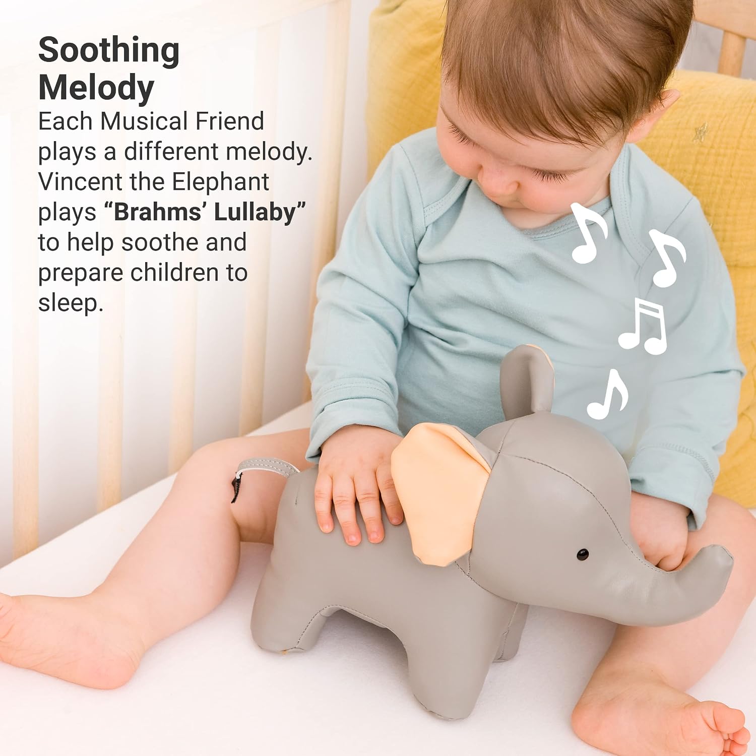 Little Big Friends Vincent the Elephant – Soft Musical Animal Toy with 3 Melodies (Ages 0+)