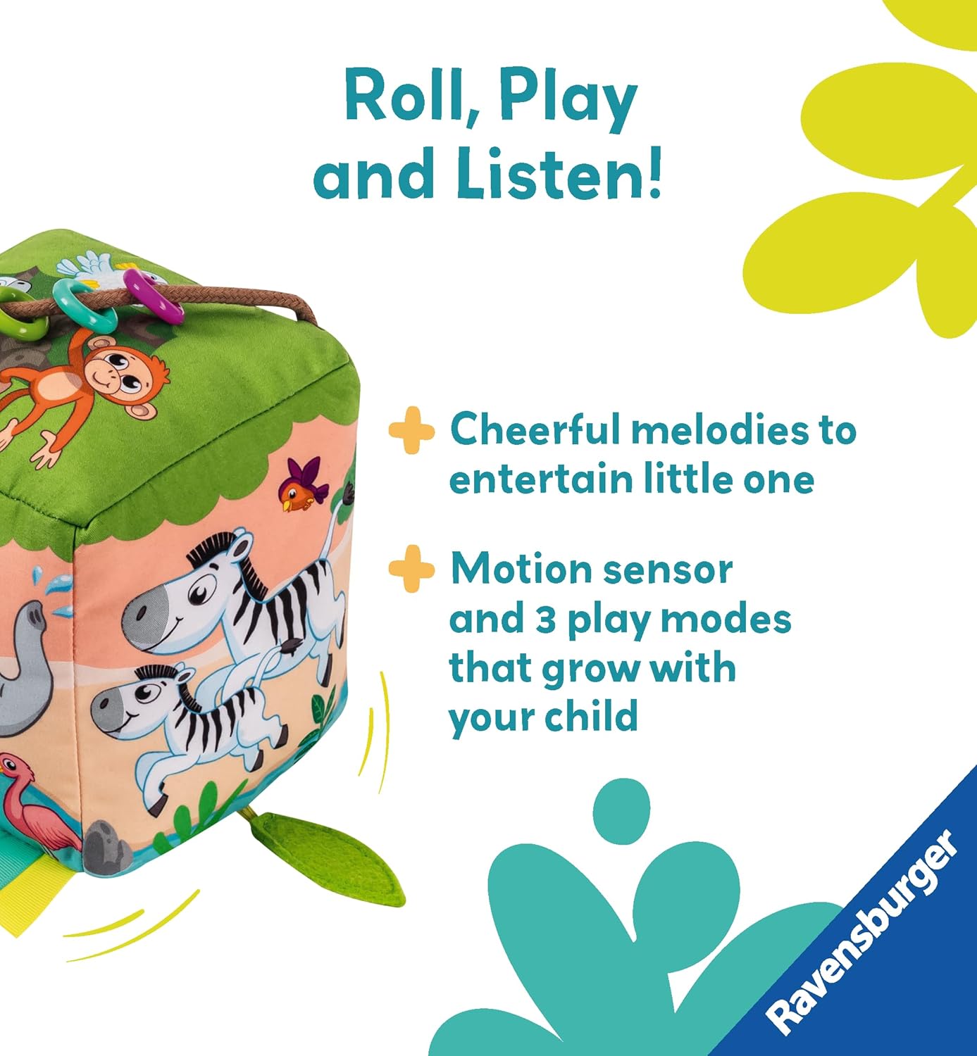 Roll & Play Sound Cube: Wild Animals