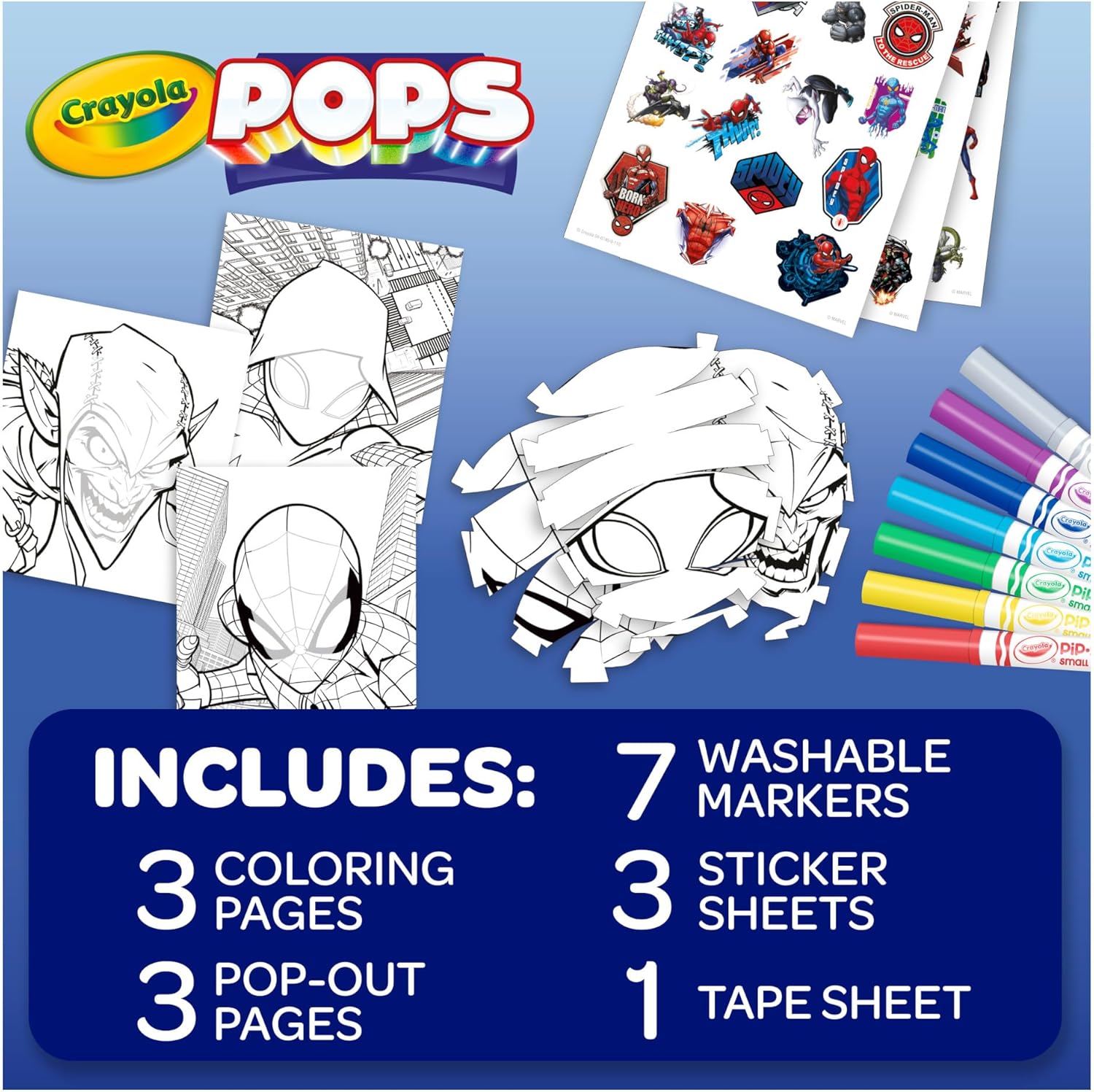 Crayola Pops 3D Activity Set - Spiderman