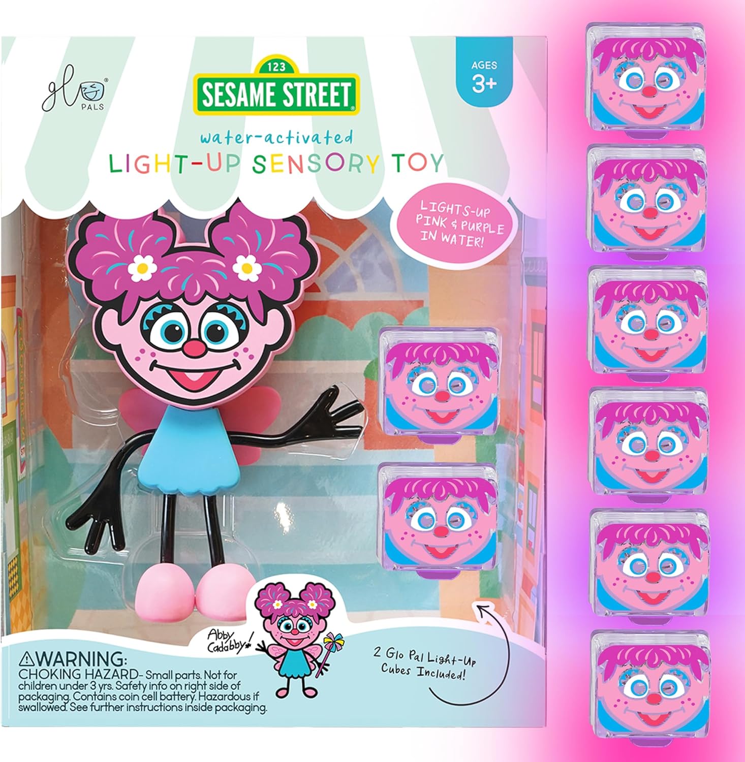 Glo Pals Licensed Light Up Cubes 4pk - Abby Cadabby