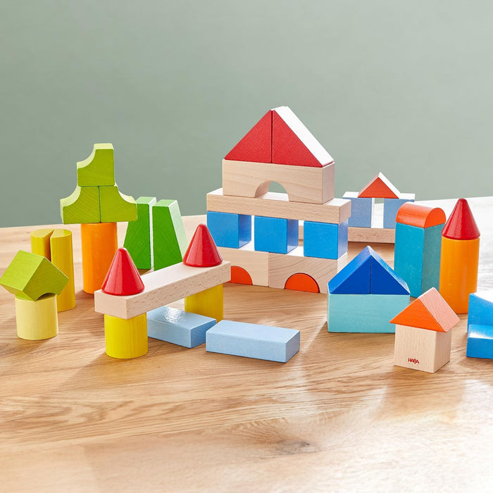 Colored Building Blocks 46 Pc Set