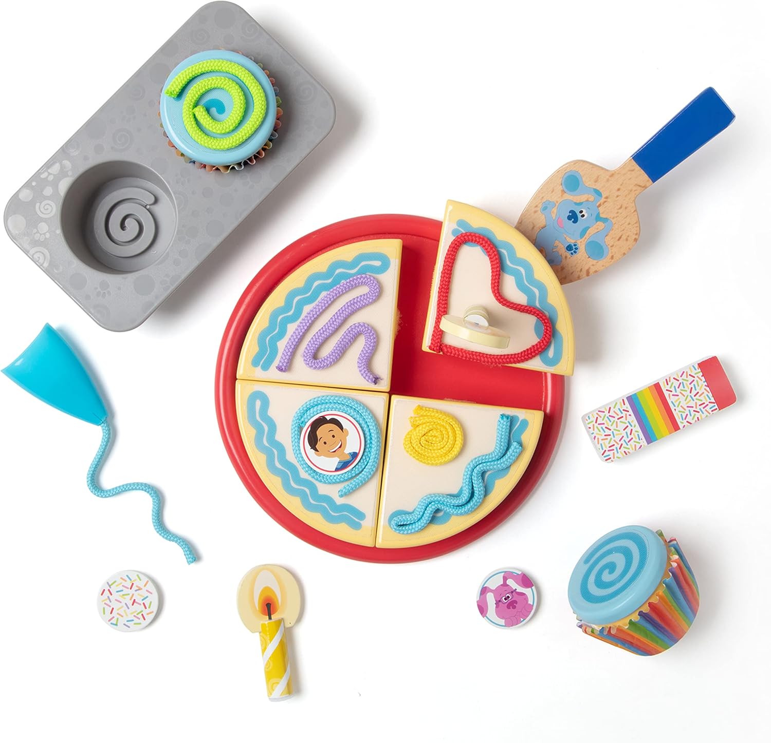 Melissa & Doug Blue's Clues & You! Wooden Birthday Party Play Set