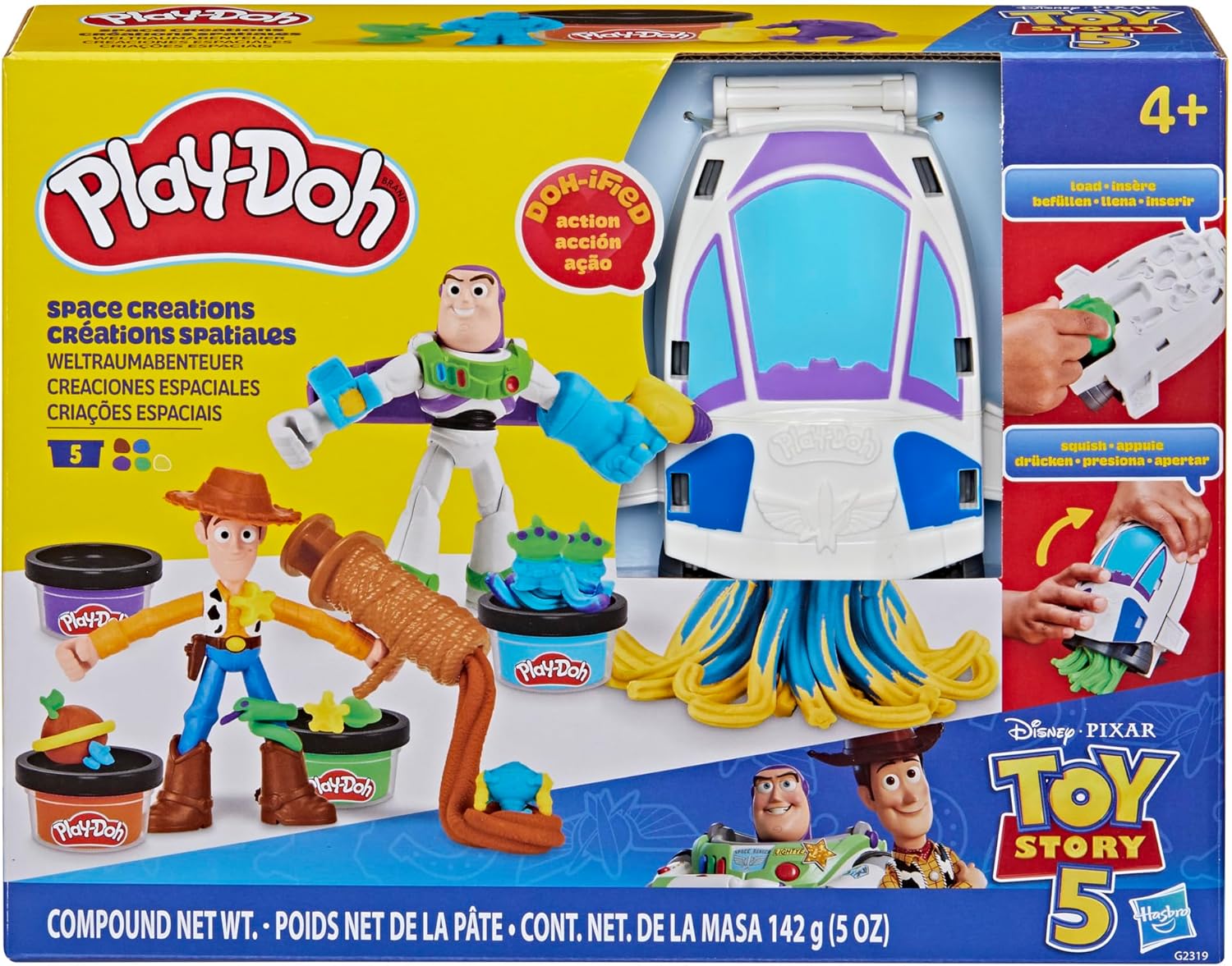 Play-Doh Toy Story Space Creations Set – Rocket Ship with Woody, Buzz & Space Moulds (Ages 3+)