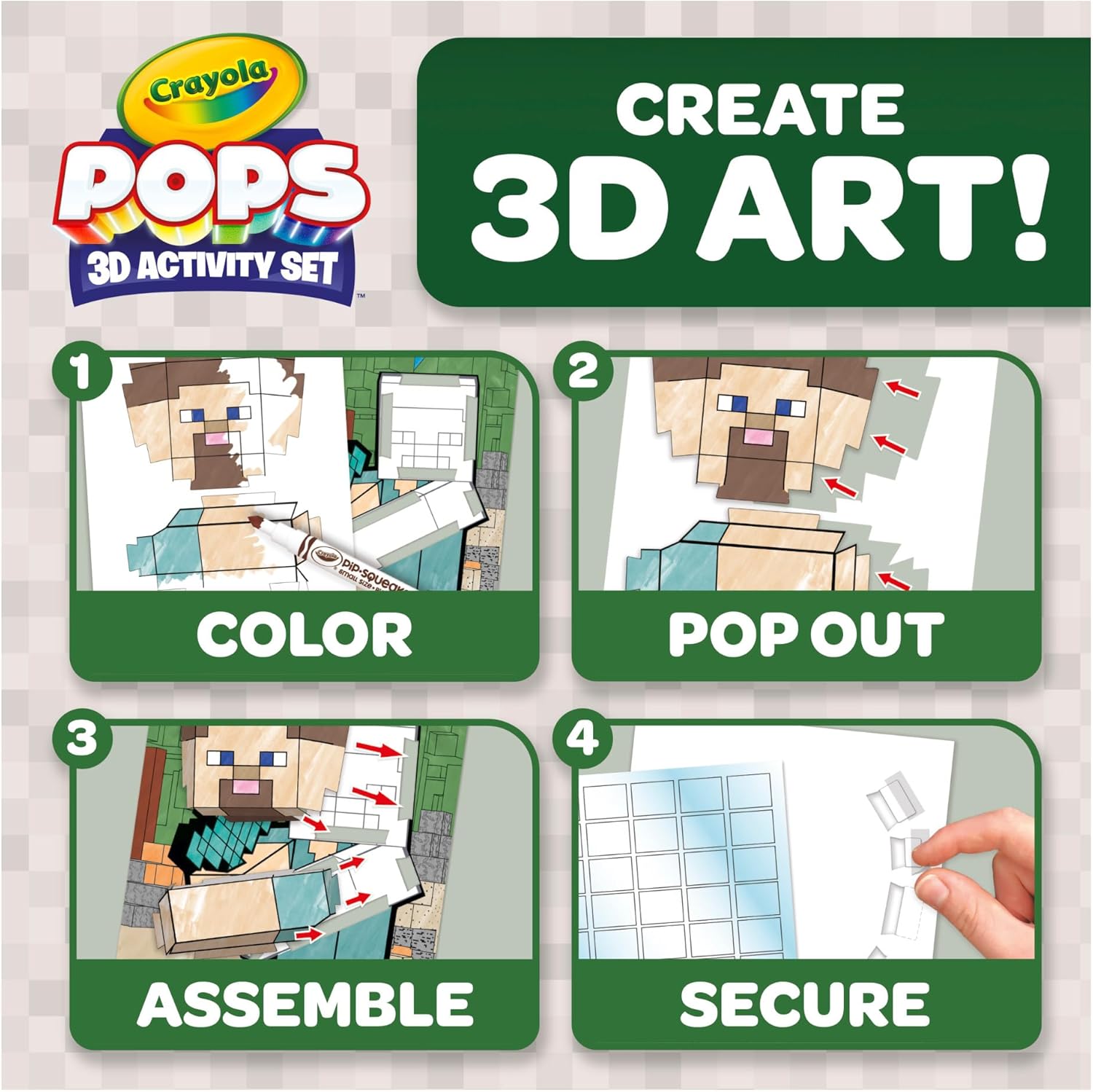 Crayola Crayola Pops 3D Activity Set - Minecraft