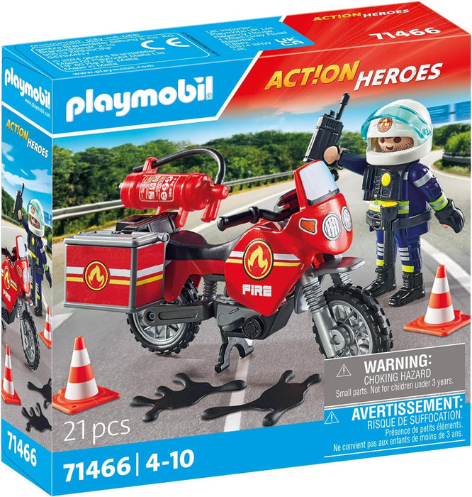 Playmobil Fire Motorcycle & Oil Spill Incident (71466)