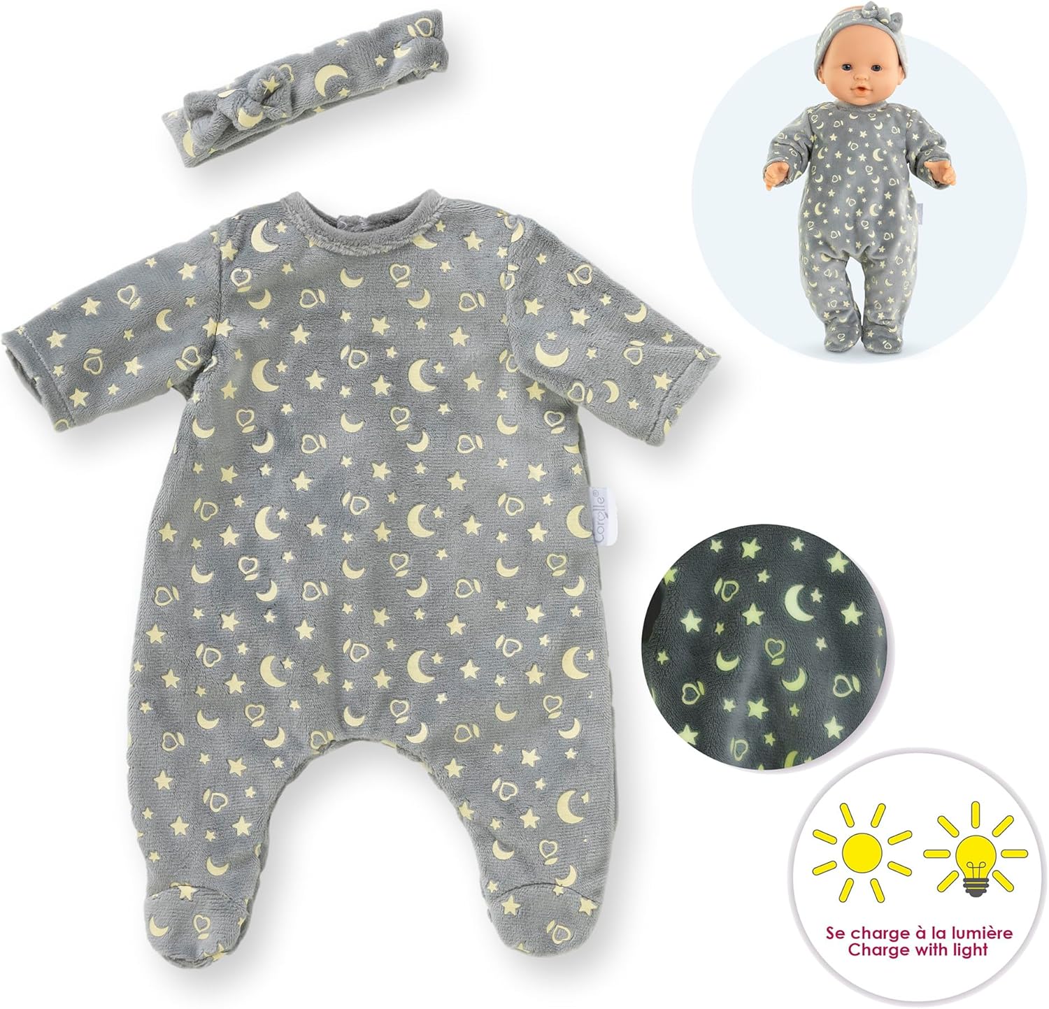 Corolle 14" Doll Glow in the Dark Pyjamas Set