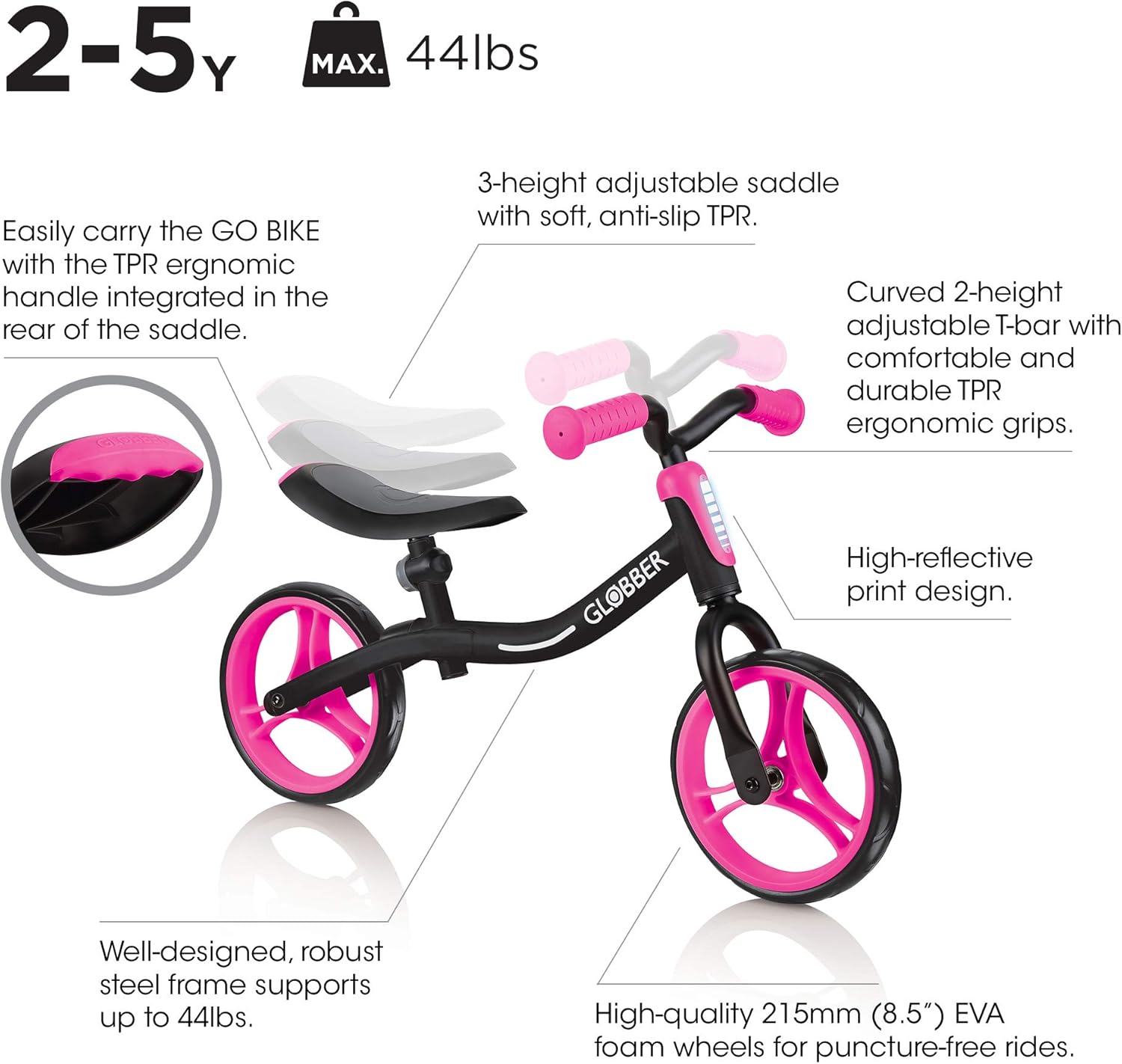 Globber Go Bike Neon Pink