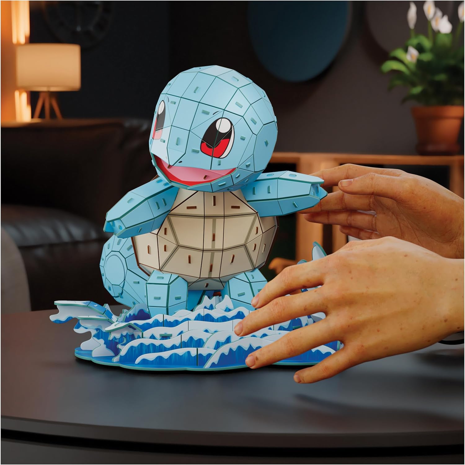 Spin Master 4D Build Pokémon 3D – Squirtle 180-Piece Kanto Starter 3D Model Kit Desk Décor (Ages 12+)