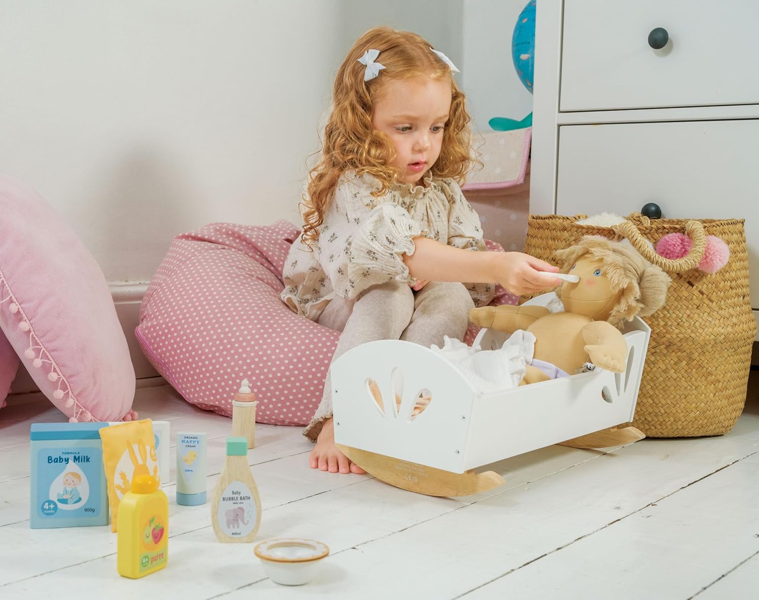 Tender Leaf Toys Baby Care Set – Wooden Nurturing Role Play Toy for Toddlers