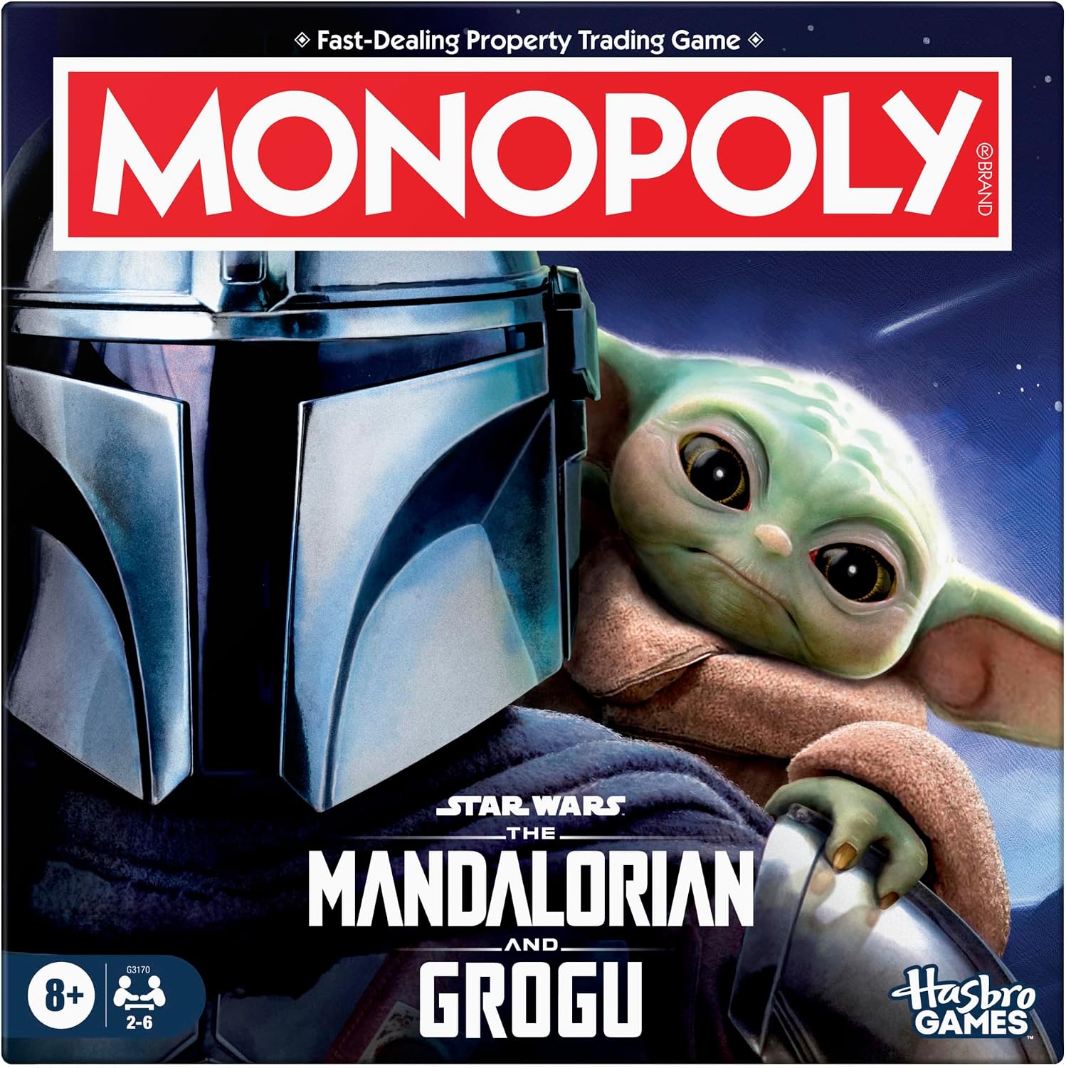 Monopoly Star Wars The Mandalorian & Grogu Edition – Location-Exploring Board Game (Ages 8+, 2–6 Players)