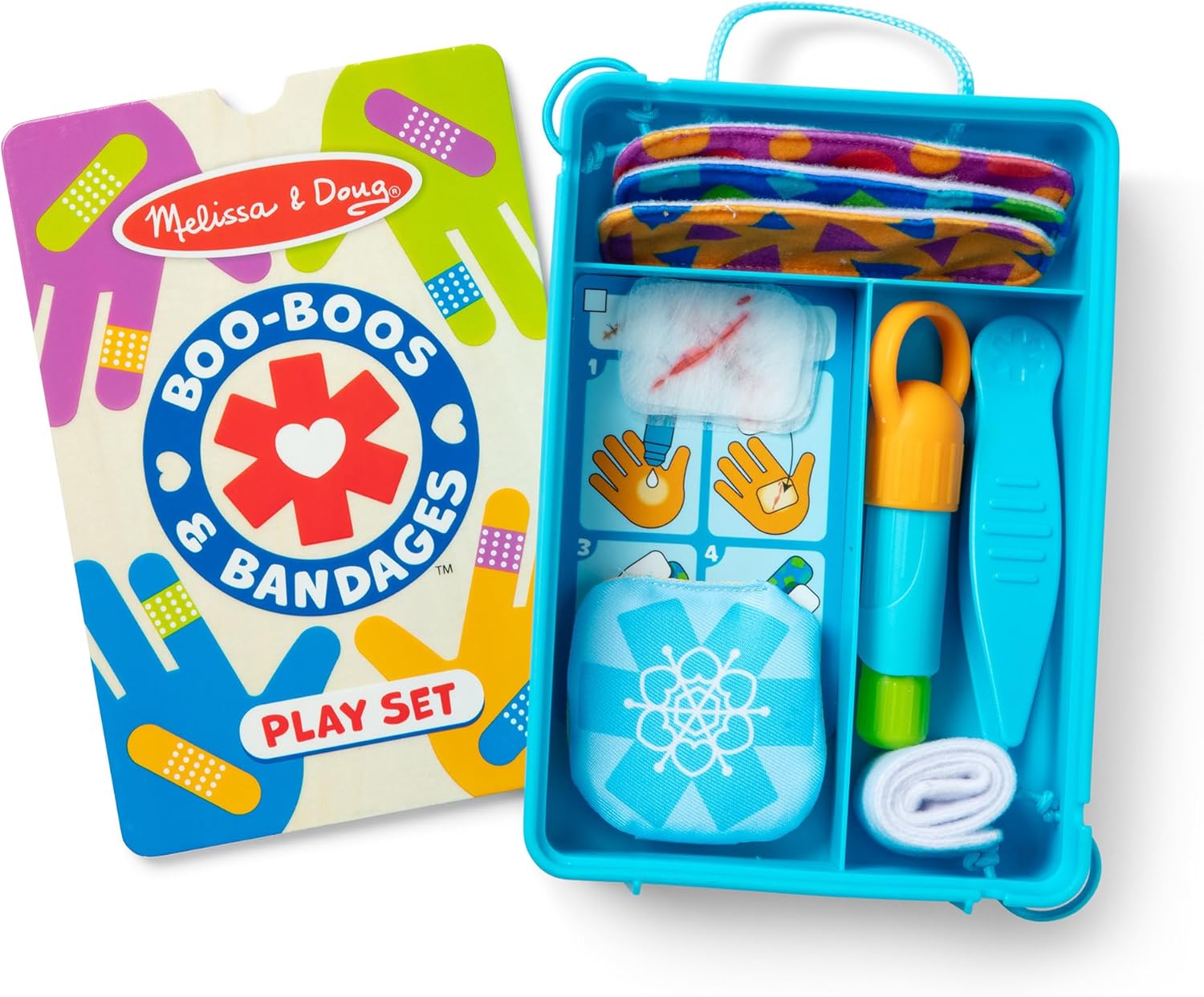 Melissa & Doug Boo-Boos & Bandages Reusable First Aid Pretend Play Set