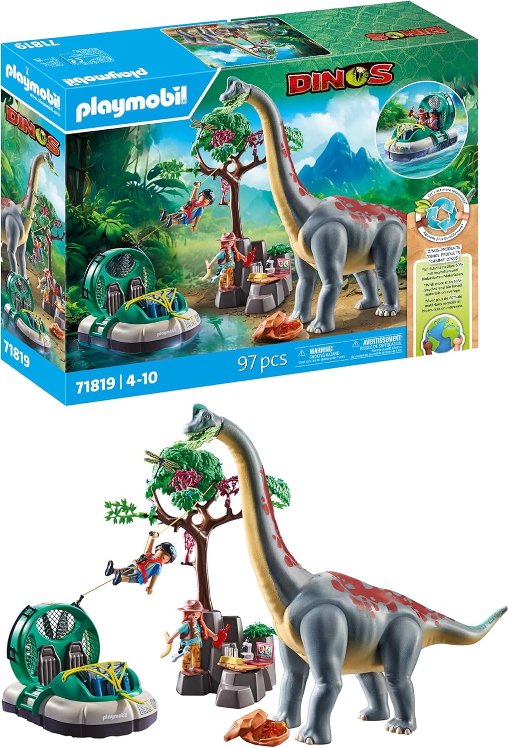 Playmobil Brachiosaurus with Hovercraft (71819)