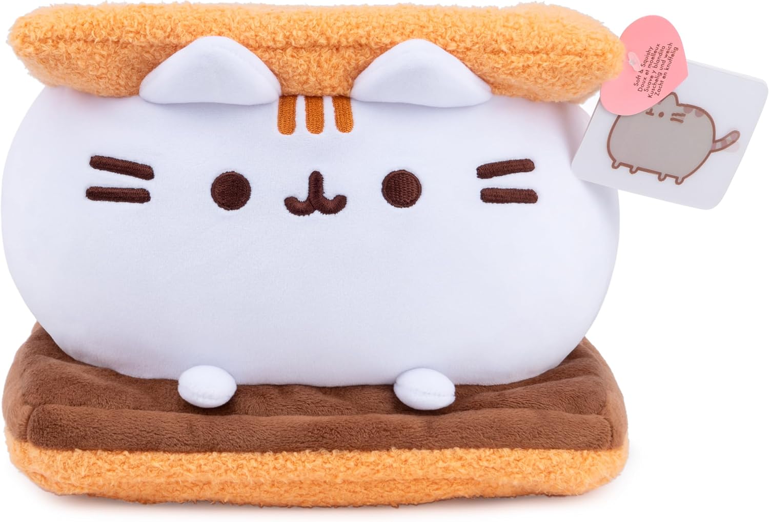 GUND Pusheen S'mores Squisheen – Squishy Pusheen Stuffed Animal with S'mores Design (Ages 1+)