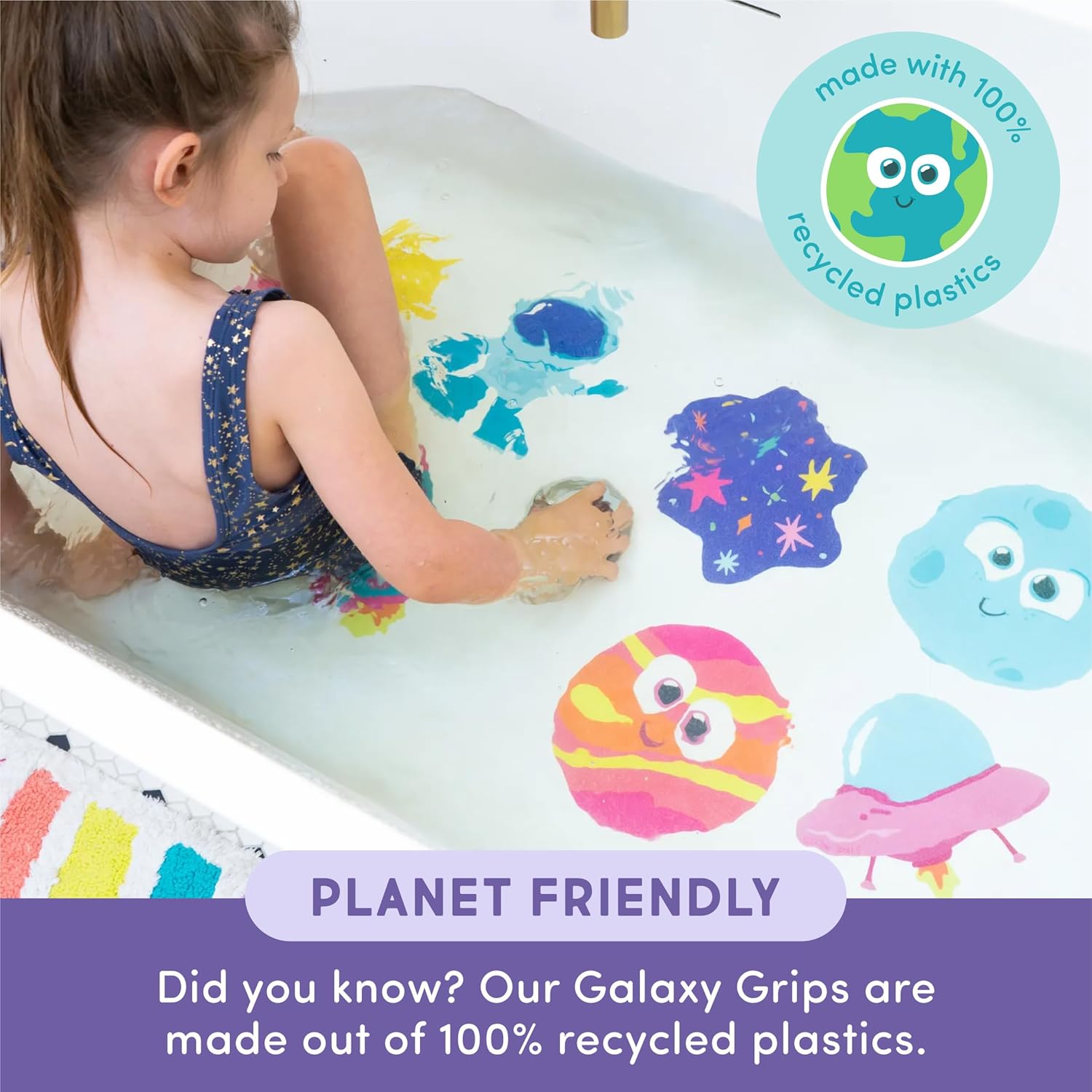 Glo Pals Galaxy Grips – Water-Activated Light-Up Sensory Grips for Bath Play
