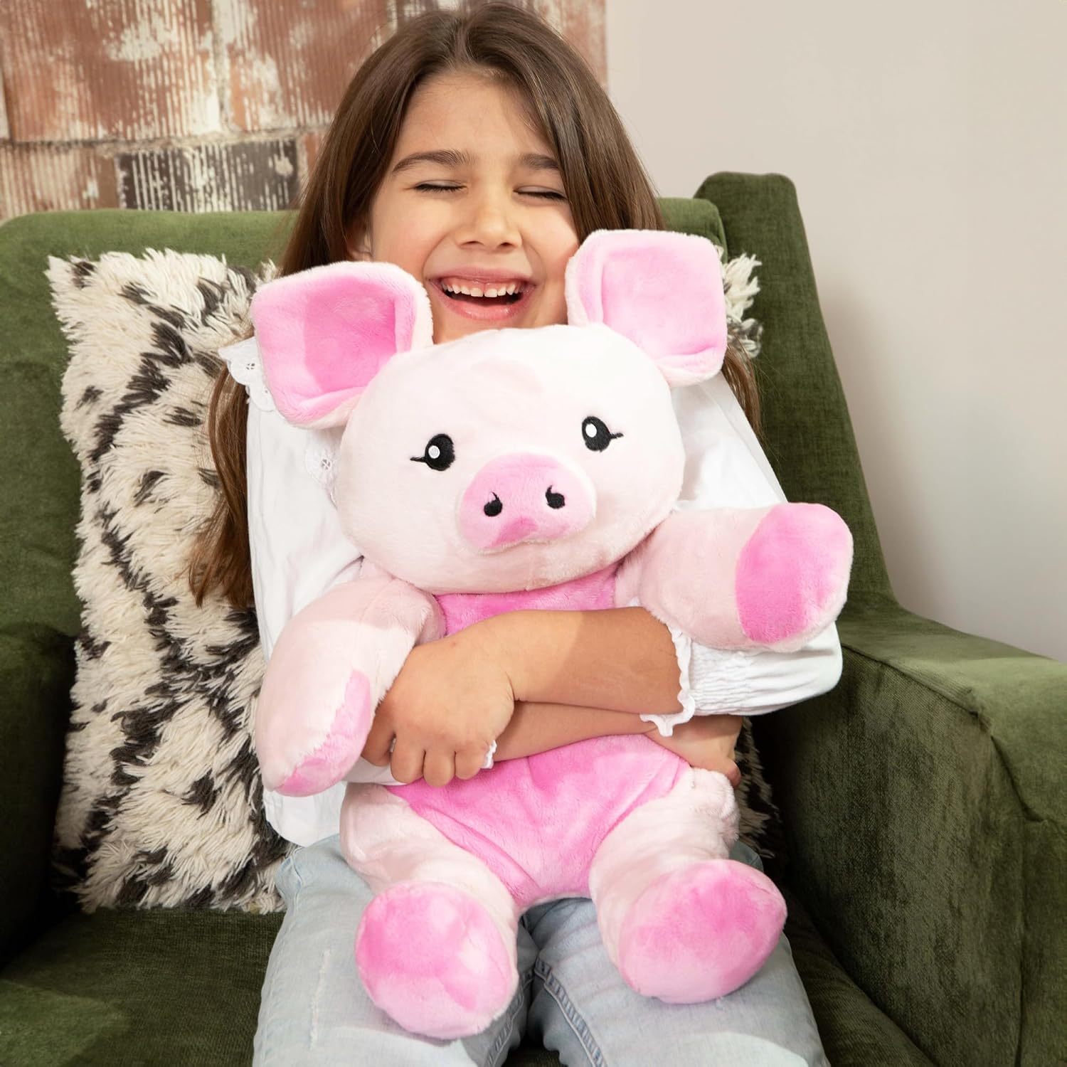 Hugimals Harper the Pig – 4.5 lb Weighted Stuffed Animal for Calm & Comfort (Ages 2+)