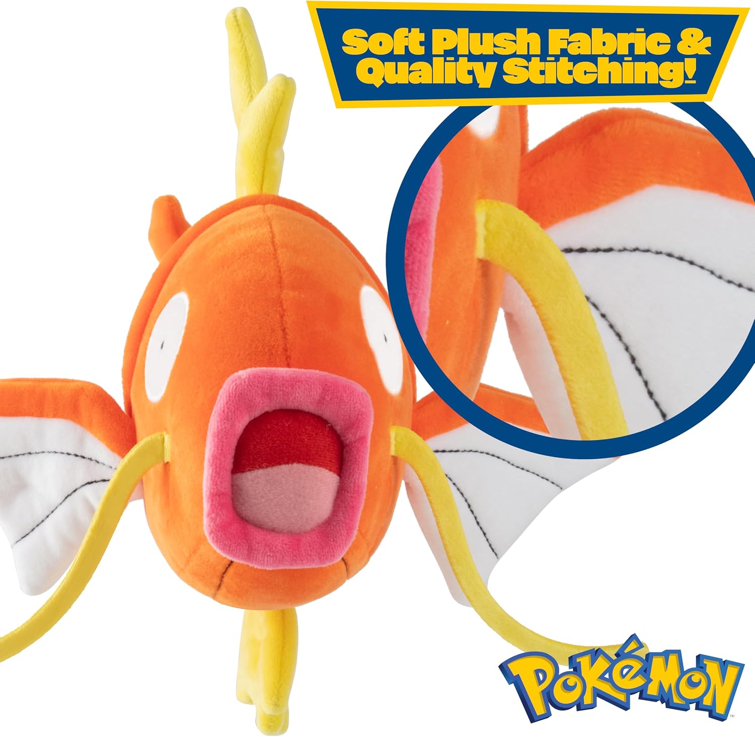 Pokémon Magikarp 8-Inch Plush – Officially Licensed Jazwares Soft Stuffed Toy (Ages 2+)