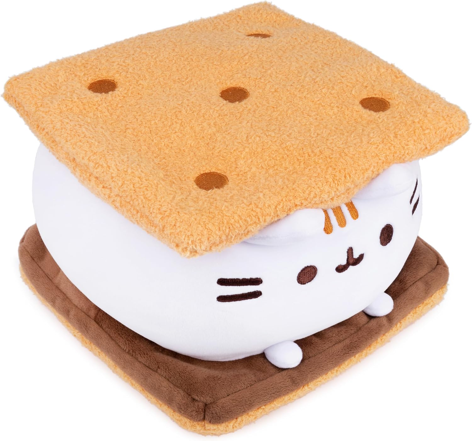 GUND Pusheen S'mores Squisheen – Squishy Pusheen Stuffed Animal with S'mores Design (Ages 1+)