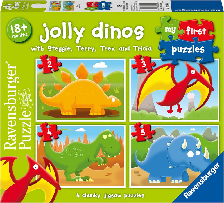 Ravensburger My First Puzzles Jolly Dinos 2, 3, 4, 5 pc Puzzles