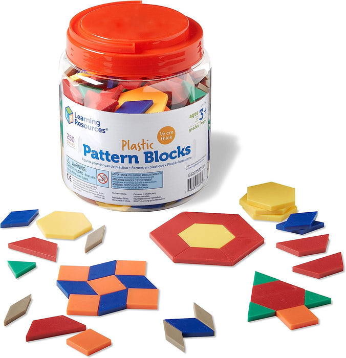 Learning Resources Plastic Pattern Blocks (Set of 250)