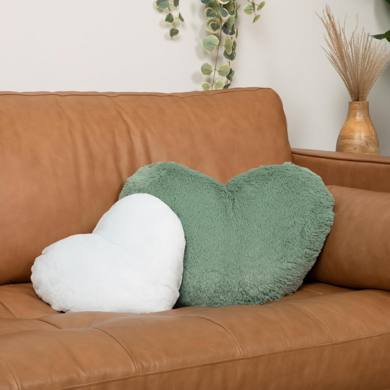 Hugimals Heart to Hug Ivory Weighted Pillow – Calming Heart-Shaped Sensory Pillow (Ages 2+)