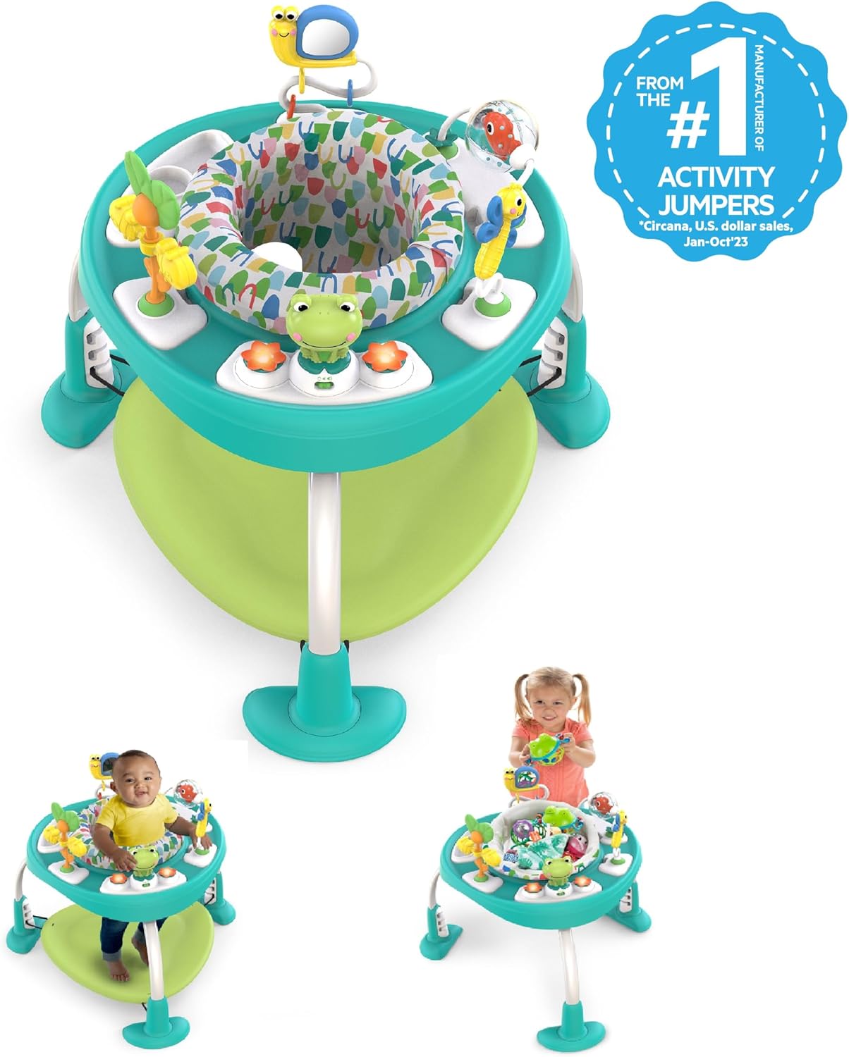 Bright Starts Bounce Bounce Baby 2-in-1 Activity Jumper & Table - Playful Pond