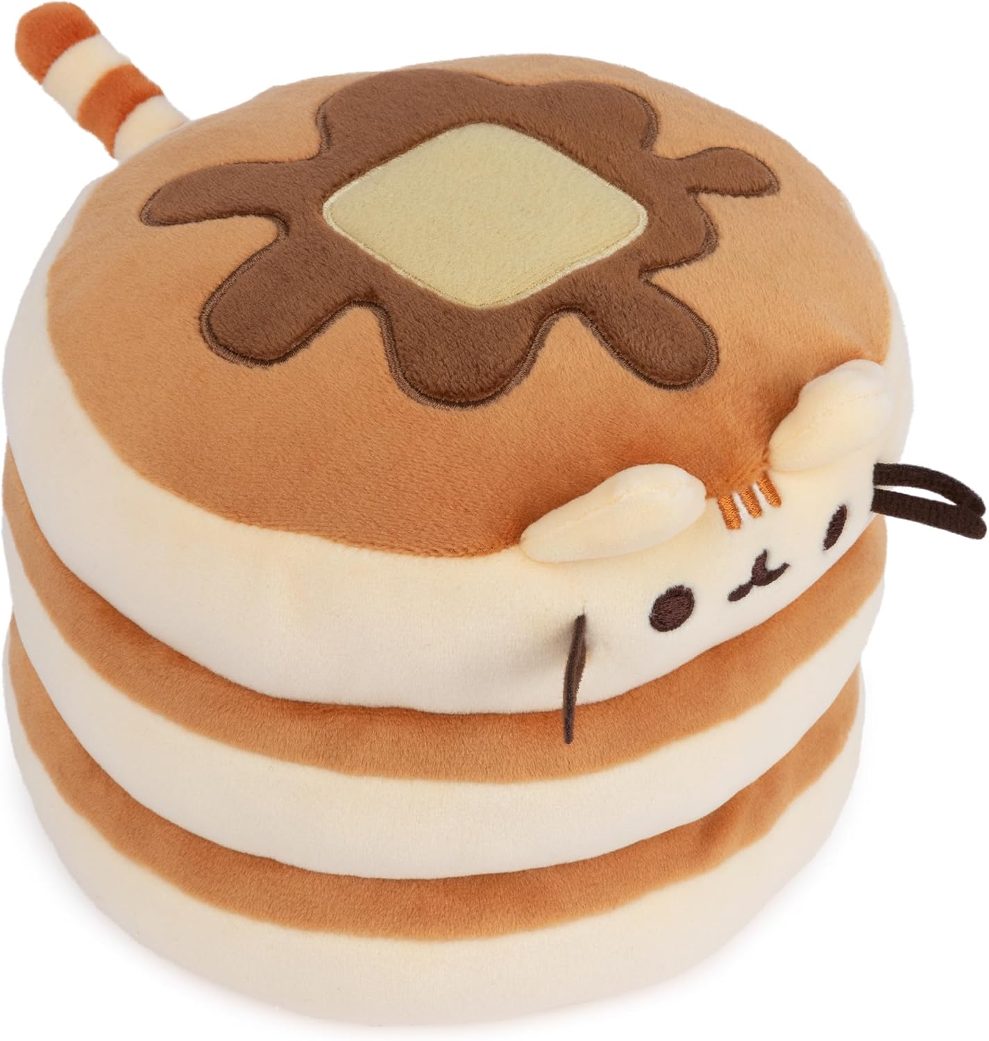GUND Pusheen the Cat Pancake Squisheen – Squishy Pusheen Stuffed Animal with Pancake Stack Design (Ages 1+)