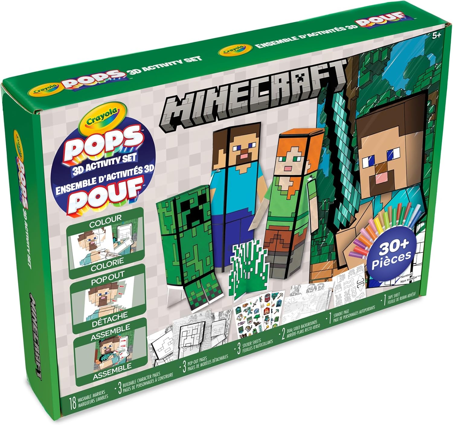 Crayola Crayola Pops 3D Activity Set - Minecraft