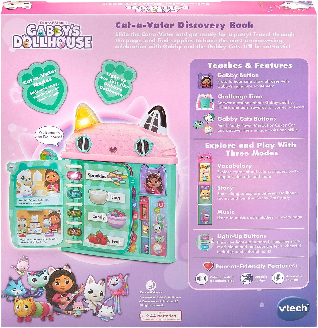 VTech® Gabby's Dollhouse Cat-a-Vator Discovery Book