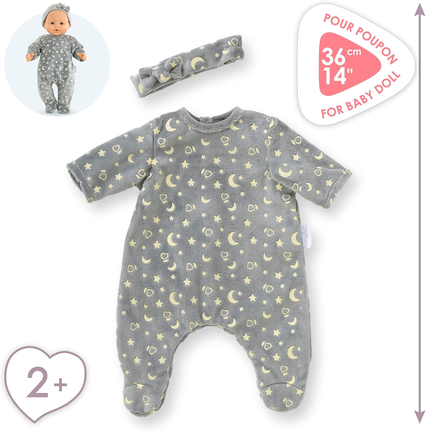 Corolle 14" Doll Glow in the Dark Pyjamas Set