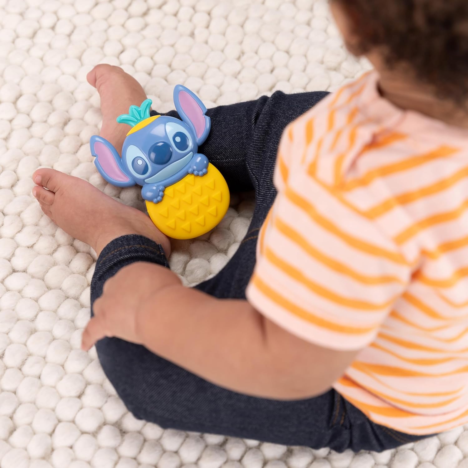 Bright Starts Disney Stitch Pineapple Rattle Toy & Teether