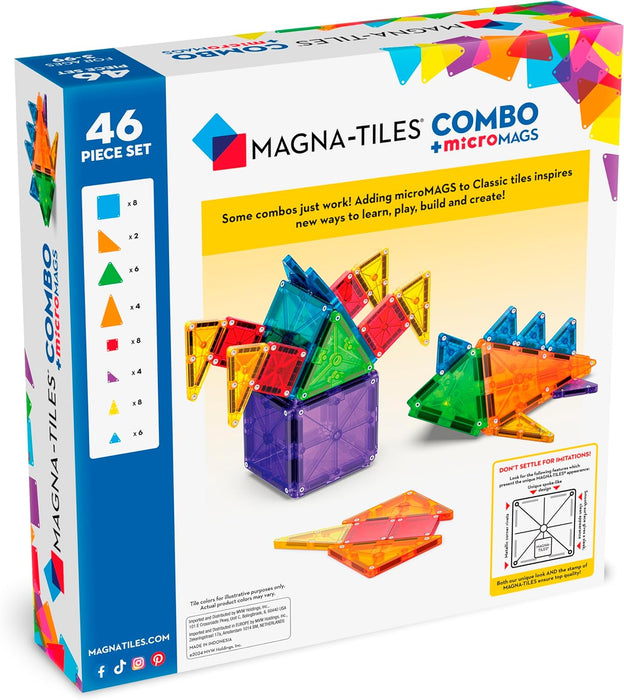 MAGNA-TILES Combo + microMAGS (46 Piece Set)