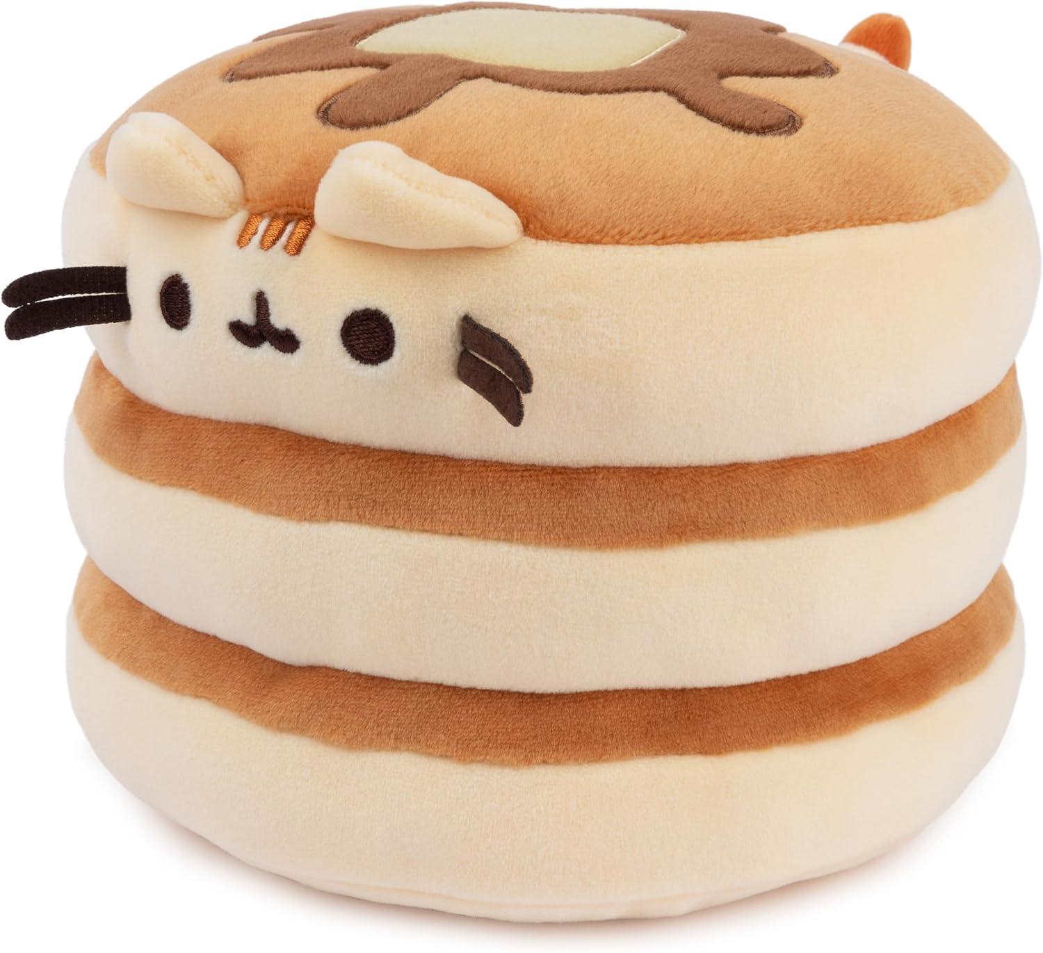 GUND Pusheen the Cat Pancake Squisheen – Squishy Pusheen Stuffed Animal with Pancake Stack Design (Ages 1+)