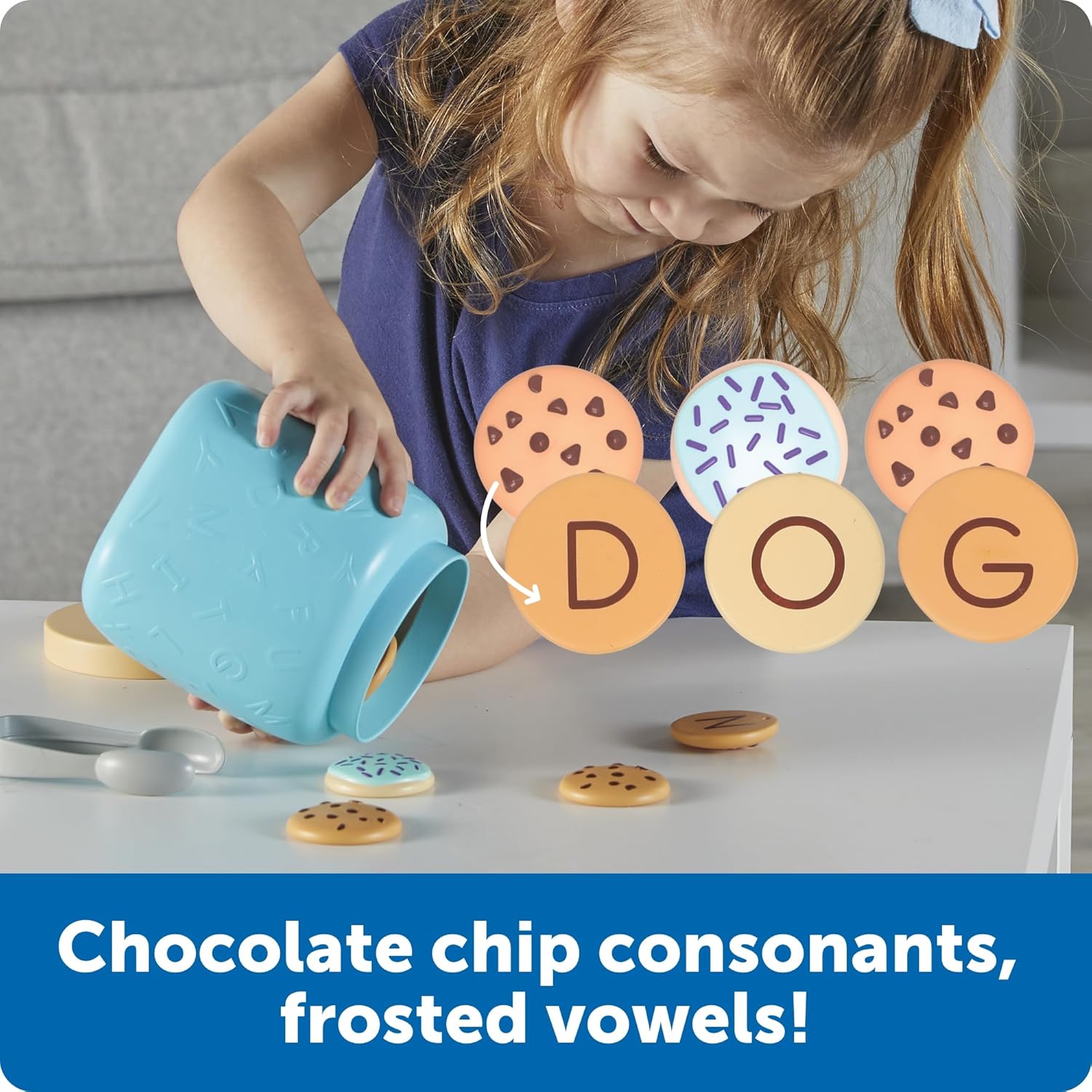 Learning Resources Alphabet Cookie Jar – Letter Recognition & Fine Motor Tongs Play Set (Ages 2+)