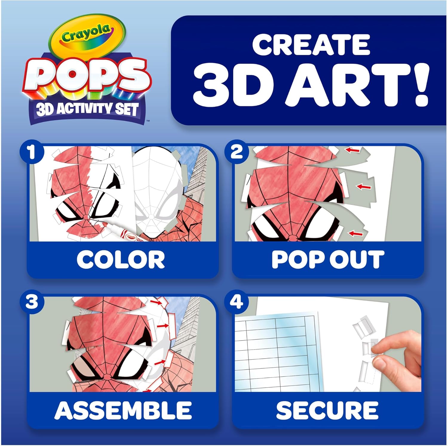 Crayola Pops 3D Activity Set - Spiderman