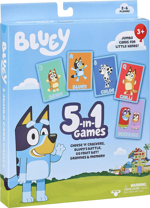 Bluey 5 in 1 Card Game Set