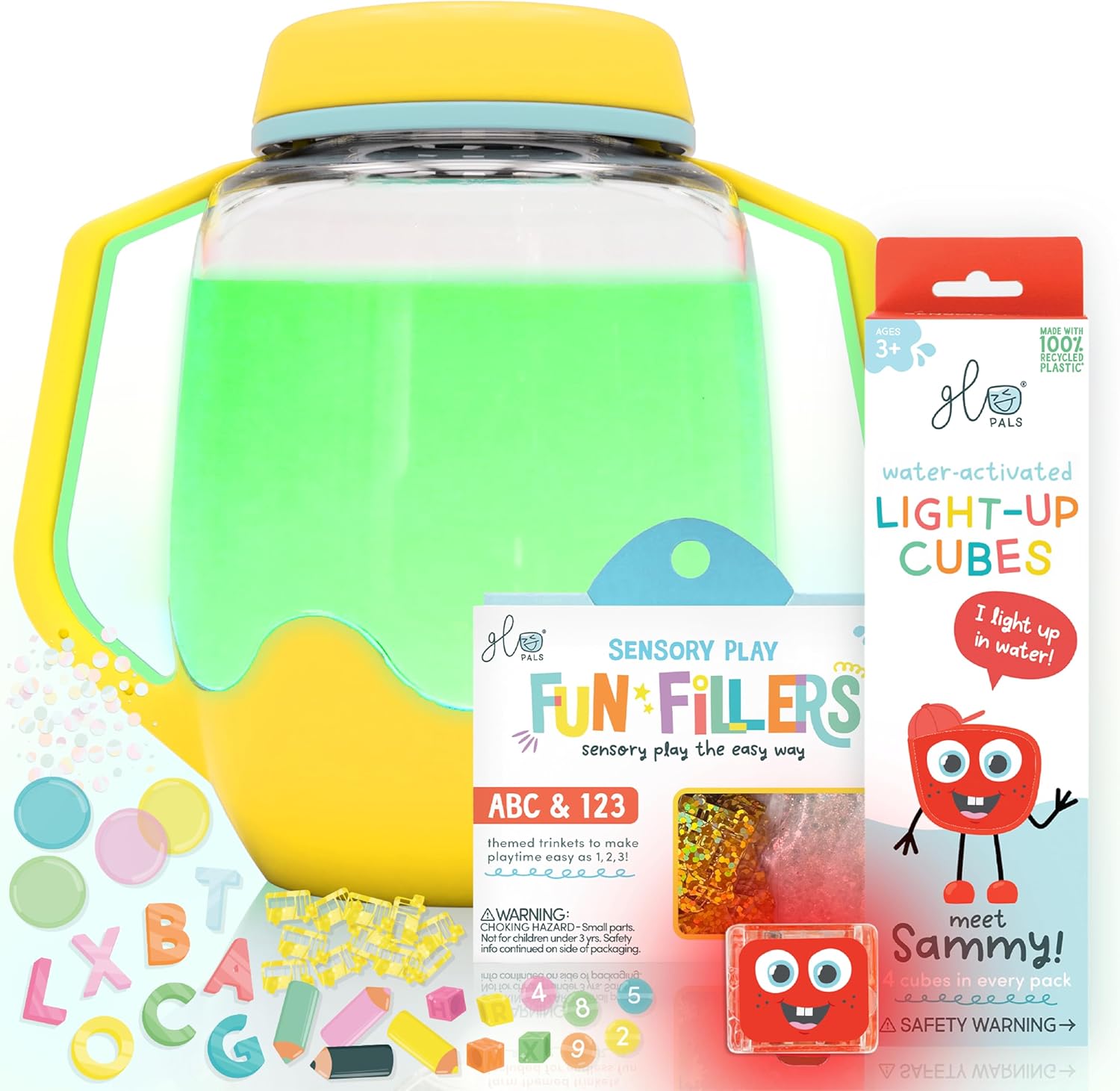 Glo Pals Sensory Play Jar - Yellow