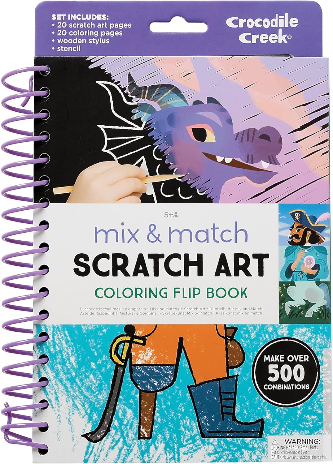 Crocodile Creek Fairytale Magic Scratch Art Flip Book – Scratch & Reveal Activity