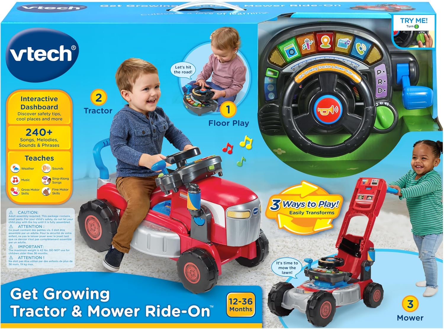 VTech® Get Growing Tractor & Mower Ride-On™
