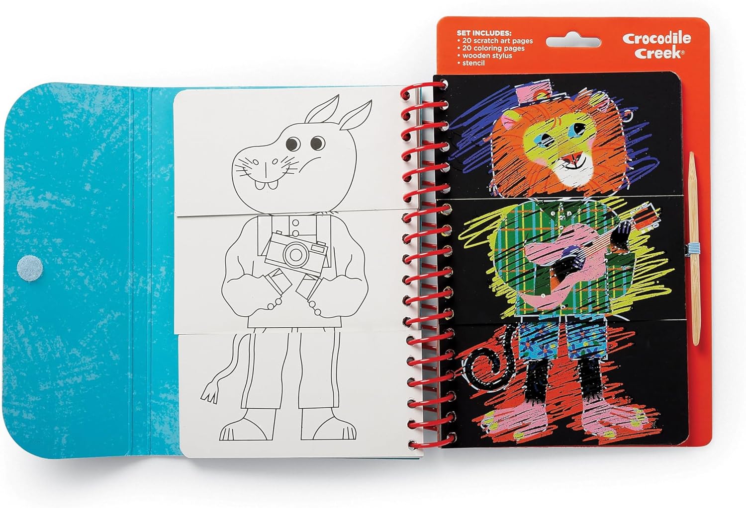 Crocodile Creek Animals Scratch Art Flip Book – Scratch & Reveal Activity