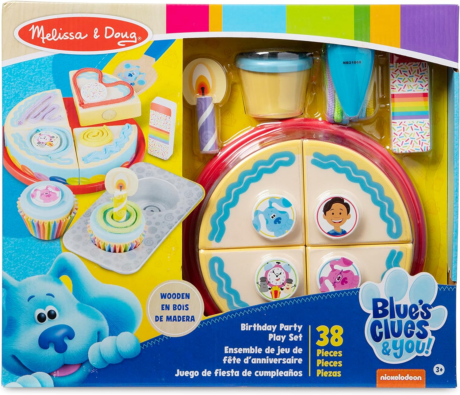 Melissa & Doug Blue's Clues & You! Wooden Birthday Party Play Set