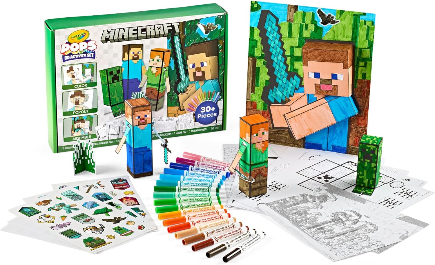 Crayola Crayola Pops 3D Activity Set - Minecraft