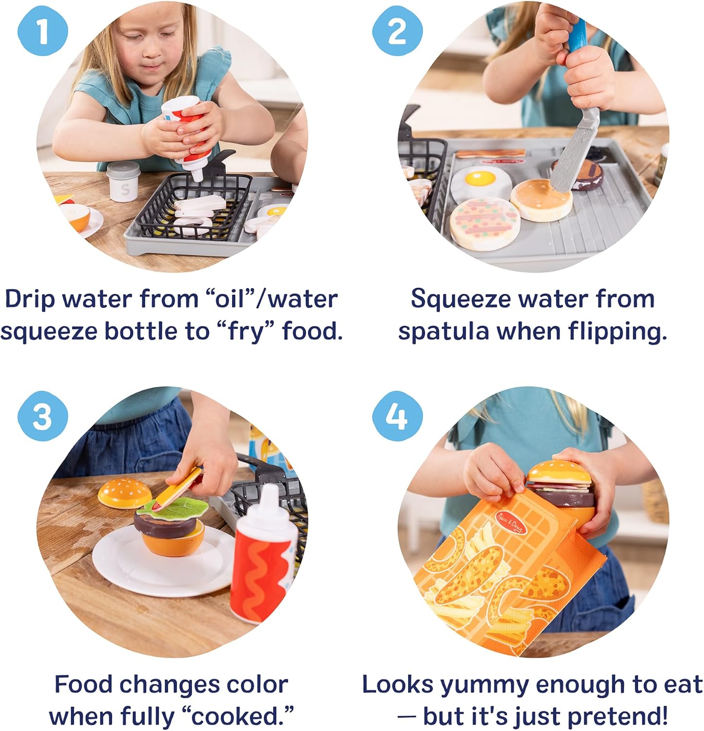Melissa and Doug Flip Fry Grill Play Set