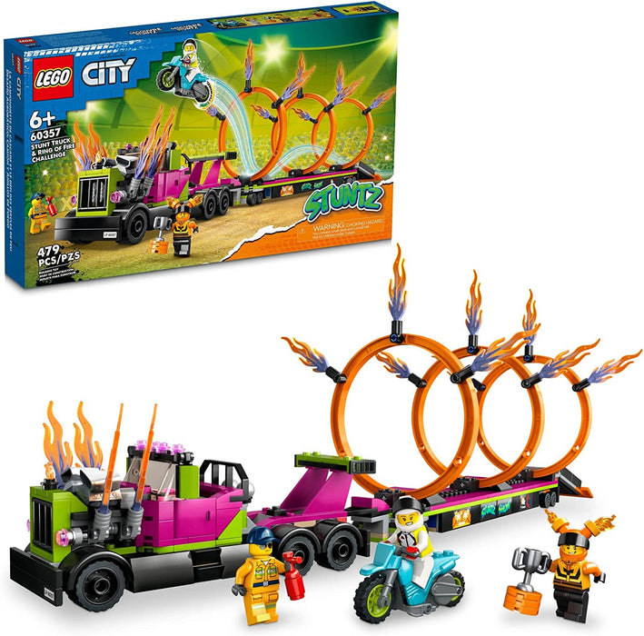 Lego City Stunt Truck & Ring of Fire Challenge (60357)