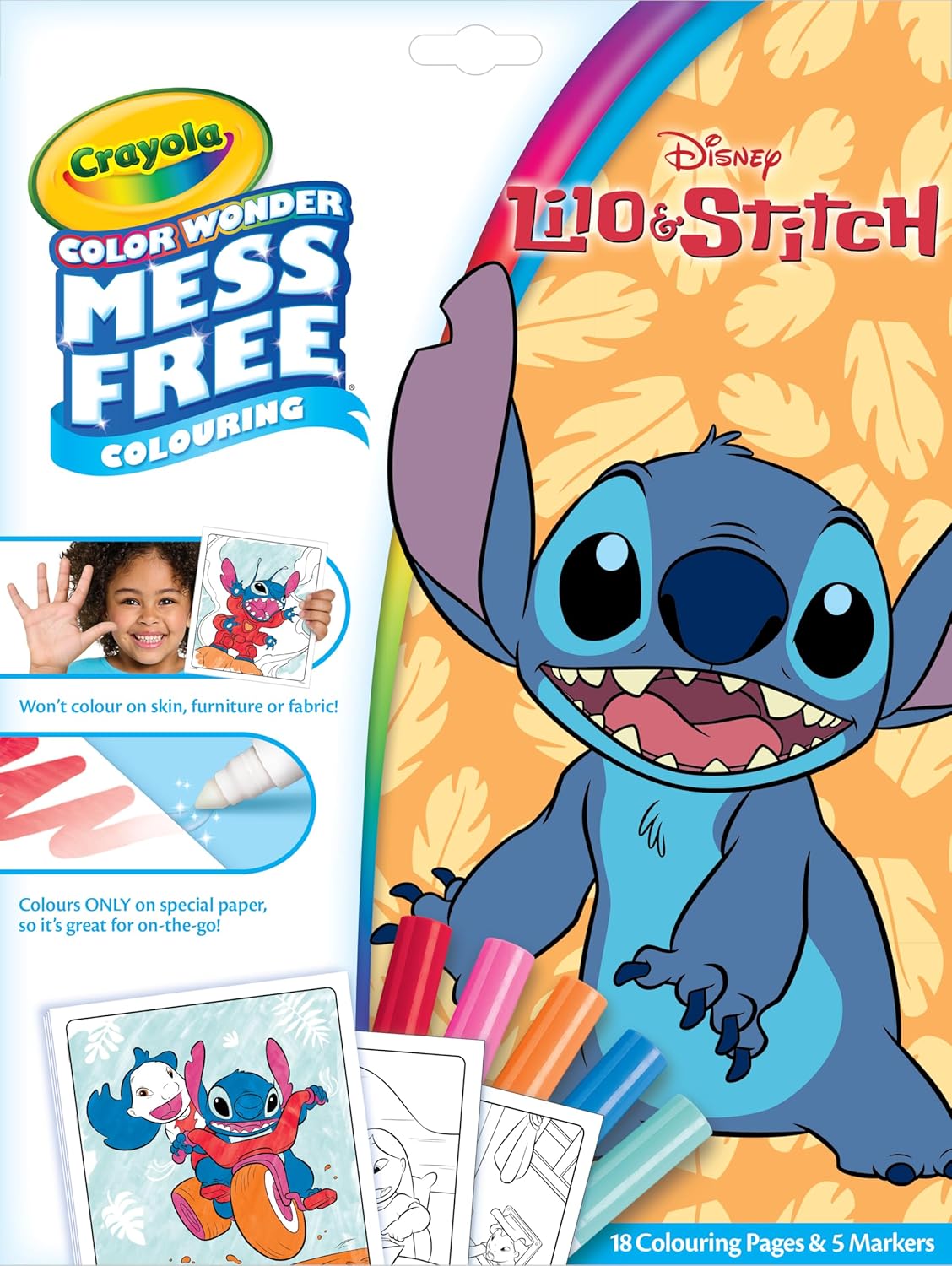Crayola Color Wonder Mess-Free Colouring Pages & Markers, Disney Lilo & Stitch