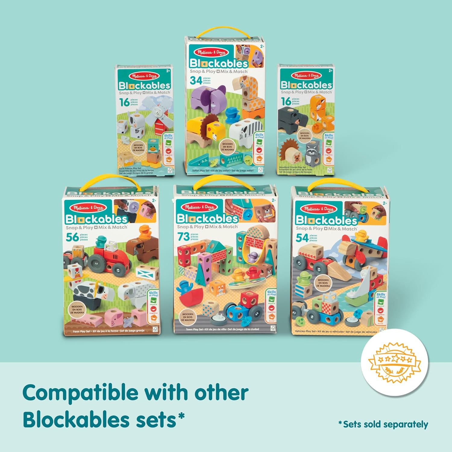 Melissa & Doug Blockables™ Vehicles Play Set