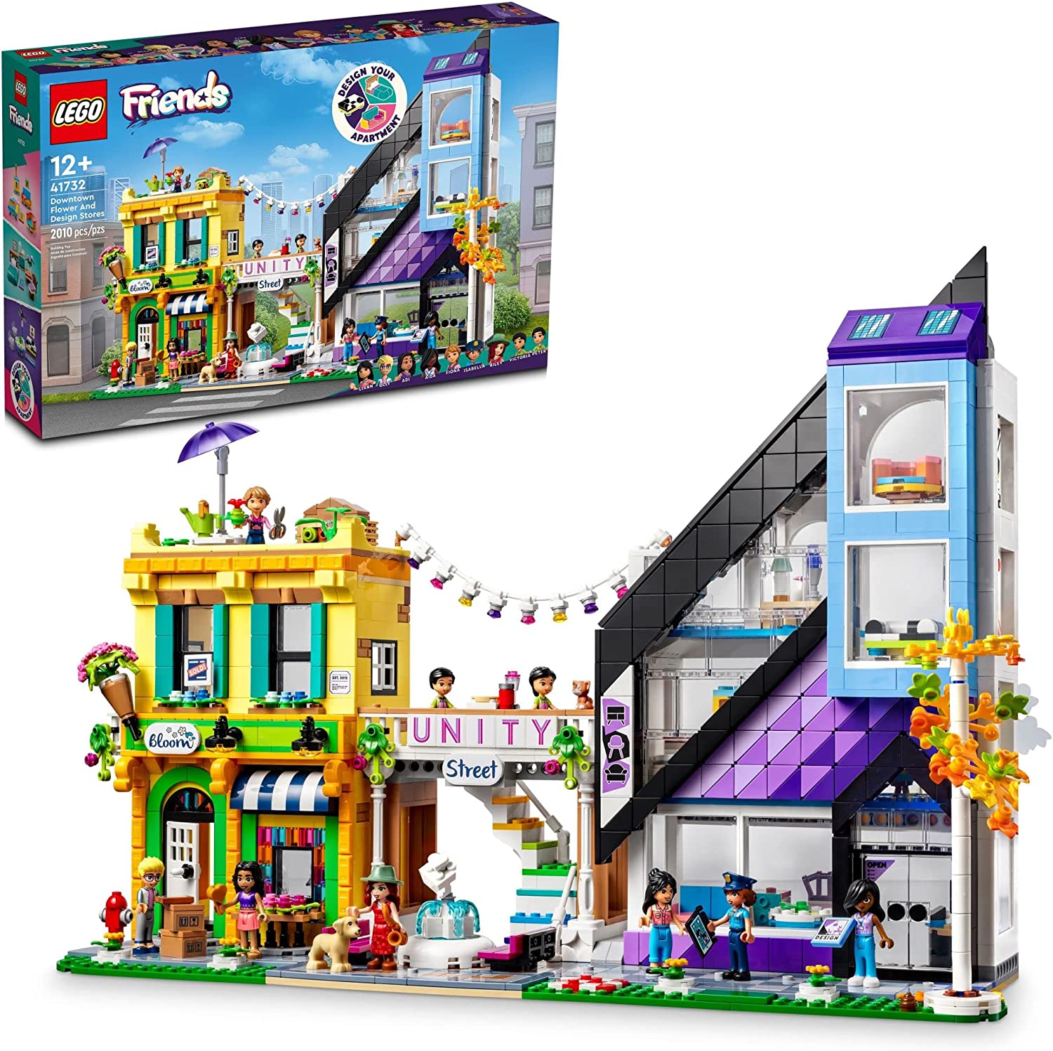 Lego Friends Downtown Flower and Design Stores (41732) — Bright